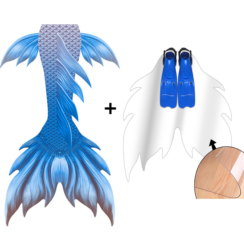 Swim Fins - Новый дизайн синего цвета с хвостом