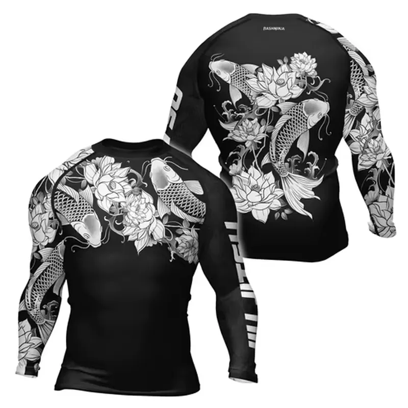 Rash Guard - Мужская компрессионная футболка с длинным рукавом